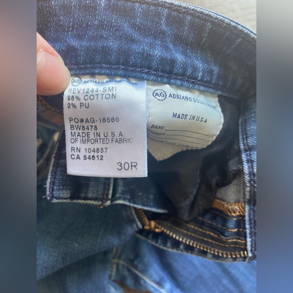 AG Adriano Goldschmied the premiere Skinny Straight 30R premium denim - Picture 4 of 5